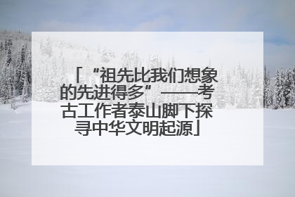 “祖先比我们想象的先进得多”——考古工作者泰山脚下探寻中华文明起源