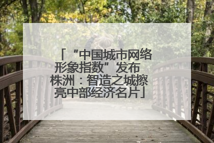 “中国城市网络形象指数”发布 株洲：智造之城擦亮中部经济名片