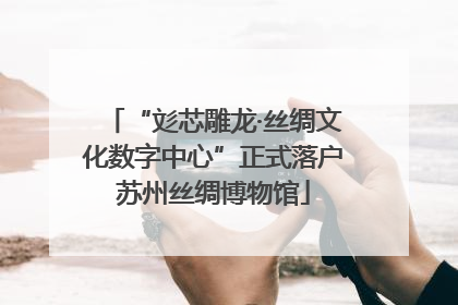 “彣芯雕龙·丝绸文化数字中心”正式落户苏州丝绸博物馆