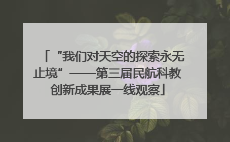 “我们对天空的探索永无止境”——第三届民航科教创新成果展一线观察