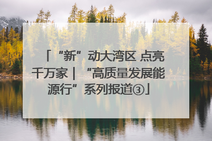 “新”动大湾区 点亮千万家｜“高质量发展能源行”系列报道③