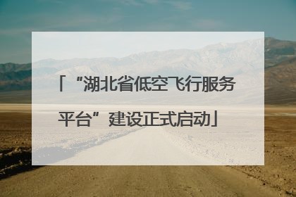 “湖北省低空飞行服务平台”建设正式启动