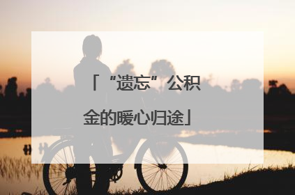 “遗忘”公积金的暖心归途