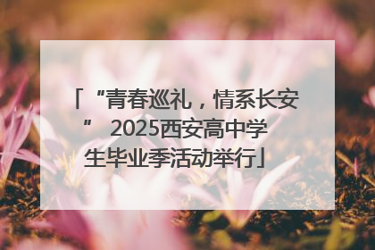 “青春巡礼，情系长安” 2025西安高中学生毕业季活动举行