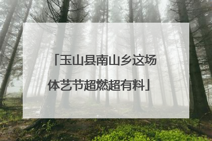 玉山县南山乡这场体艺节超燃超有料