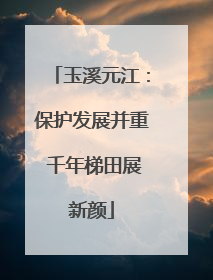 玉溪元江：保护发展并重 千年梯田展新颜