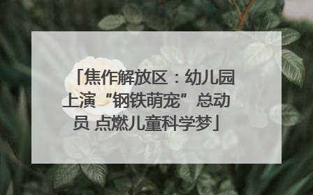 焦作解放区：幼儿园上演“钢铁萌宠”总动员 点燃儿童科学梦