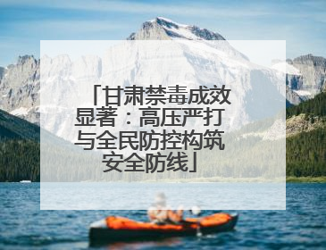 甘肃禁毒成效显著：高压严打与全民防控构筑安全防线