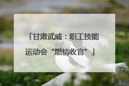 甘肃武威：职工技能运动会“燃情收官”