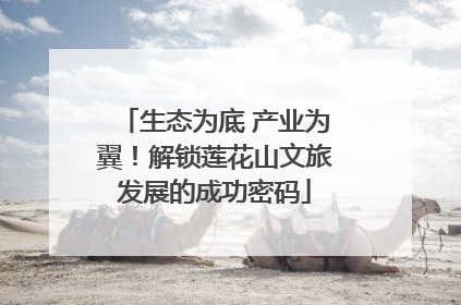 生态为底 产业为翼！解锁莲花山文旅发展的成功密码