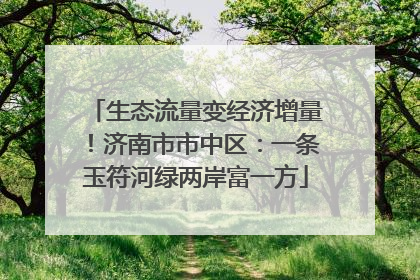 生态流量变经济增量！济南市市中区：一条玉符河绿两岸富一方