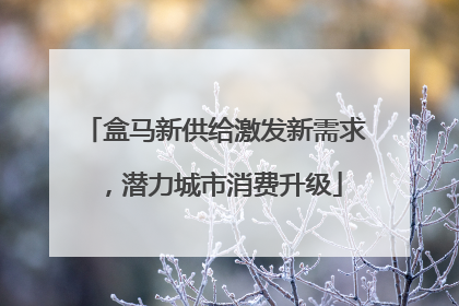 盒马新供给激发新需求，潜力城市消费升级