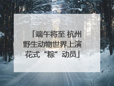 端午将至 杭州野生动物世界上演花式“粽”动员