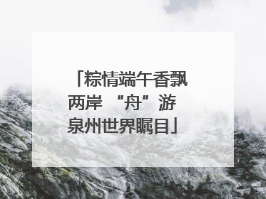 粽情端午香飘两岸 “舟”游泉州世界瞩目