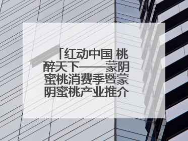 红动中国 桃醉天下——蒙阴蜜桃消费季暨蒙阴蜜桃产业推介会成功举办