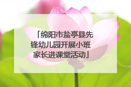 绵阳市盐亭县先锋幼儿园开展小班家长进课堂活动