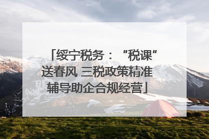 绥宁税务：“税课”送春风 三税政策精准辅导助企合规经营