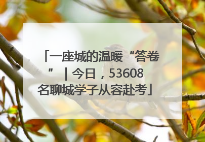 一座城的温暖“答卷”｜今日，53608名聊城学子从容赴考