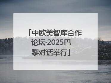 中欧美智库合作论坛·2025巴黎对话举行