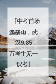 中考首场遇暴雨，武汉9.85万考生无一误考