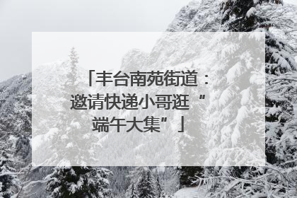 丰台南苑街道：邀请快递小哥逛“端午大集”