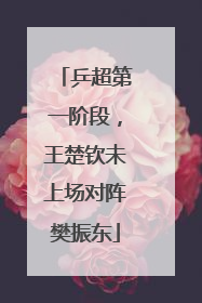 乒超第一阶段，王楚钦未上场对阵樊振东