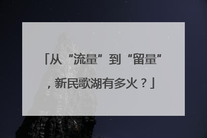 从“流量”到“留量”，新民歌湖有多火？
