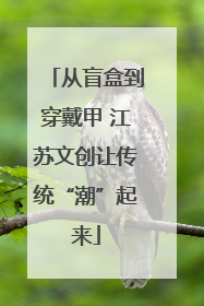 从盲盒到穿戴甲 江苏文创让传统“潮”起来