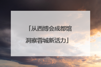 从西博会成都馆洞察蓉城新活力