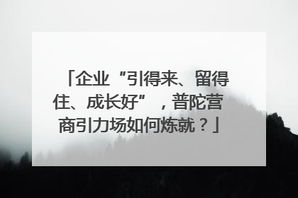 企业“引得来、留得住、成长好”，普陀营商引力场如何炼就？