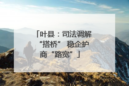 叶县：司法调解“搭桥” 稳企护商“路宽”