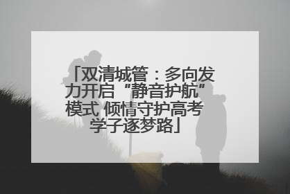 双清城管：多向发力开启“静音护航”模式 倾情守护高考学子逐梦路