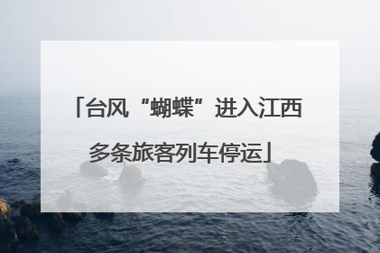 台风“蝴蝶”进入江西 多条旅客列车停运