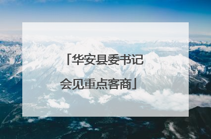 华安县委书记会见重点客商