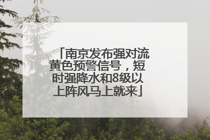 南京发布强对流黄色预警信号，短时强降水和8级以上阵风马上就来