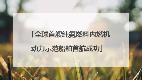 全球首艘纯氨燃料内燃机动力示范船舶首航成功