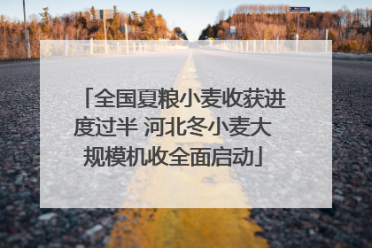 全国夏粮小麦收获进度过半 河北冬小麦大规模机收全面启动