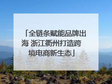 全链条赋能品牌出海 浙江衢州打造跨境电商新生态