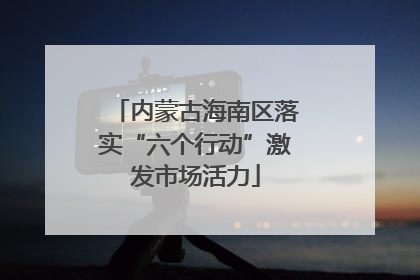内蒙古海南区落实“六个行动”激发市场活力