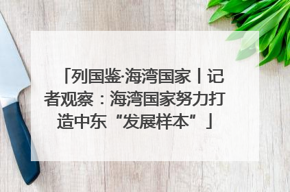 列国鉴·海湾国家丨记者观察：海湾国家努力打造中东“发展样本”