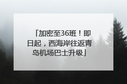 加密至36班！即日起，西海岸往返青岛机场巴士升级