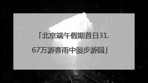 北京端午假期首日31.67万游客雨中漫步游园