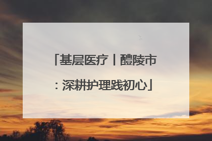 基层医疗丨醴陵市：深耕护理践初心