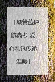 城管蓝护航高考 爱心礼包传递温暖