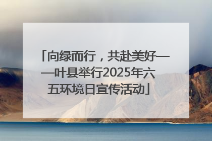 向绿而行，共赴美好——叶县举行2025年六五环境日宣传活动