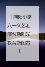 向阳小学六一文艺汇演勾勒阳光教育新图景