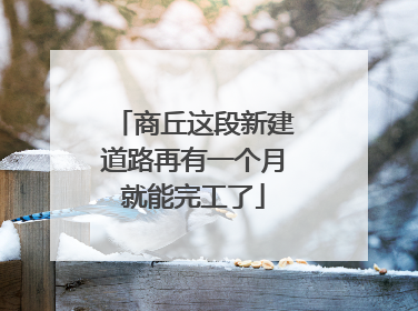 商丘这段新建道路再有一个月就能完工了