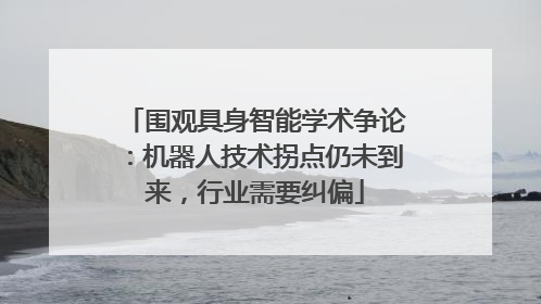 围观具身智能学术争论：机器人技术拐点仍未到来，行业需要纠偏