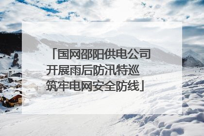 国网邵阳供电公司开展雨后防汛特巡 筑牢电网安全防线