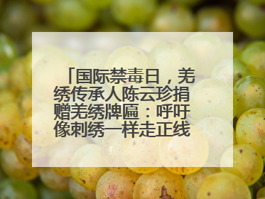 国际禁毒日，羌绣传承人陈云珍捐赠羌绣牌匾：呼吁像刺绣一样走正线、走正针
